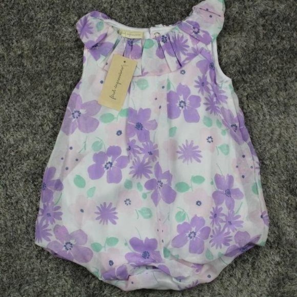 First Impressions Floral-Print Babe Girl Romper 18M - Picture 2 of 7
